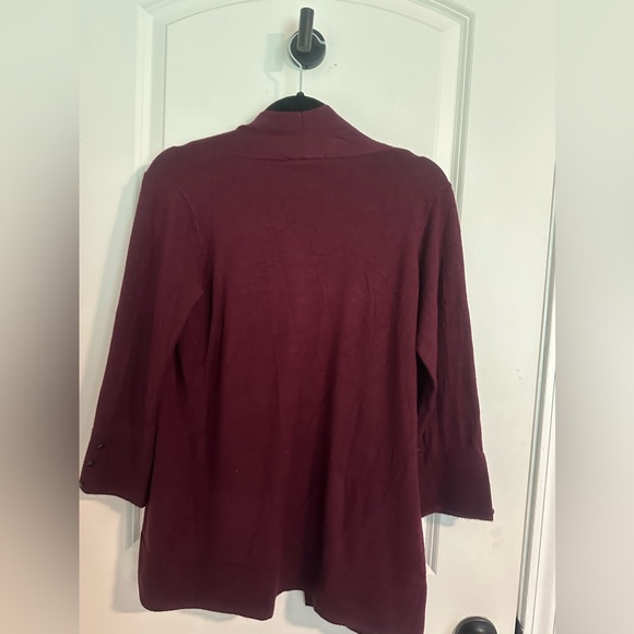 Stitch Fix Evolution by Cyrus open front burgundy cardigan Sz S NWT Office Work - Picture 2 of 5